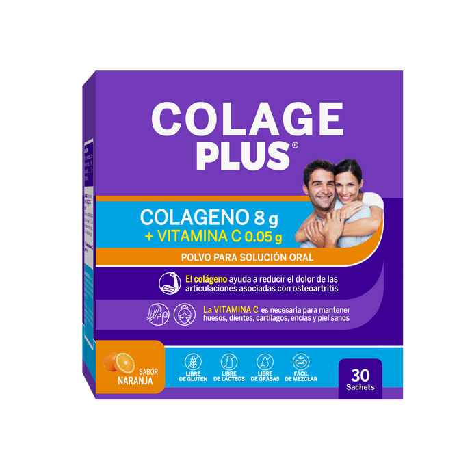 Colage Plus Naranja Caja x 30 sobres