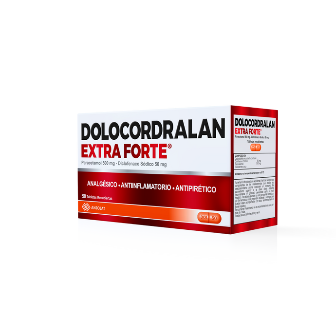 Dolocordralan Extra Forte 50 tab Recubiertas