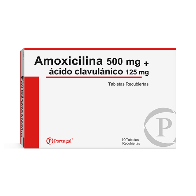 Amoxicilina 500Mg + Acido Clavulánico 125Mg Tabletas