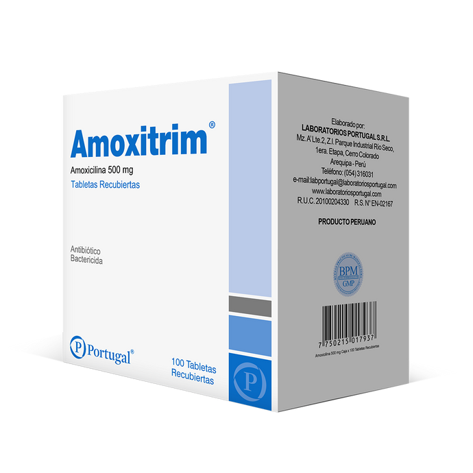 Amoxitrim 500 mg Tabletas Recubiertas - Blister