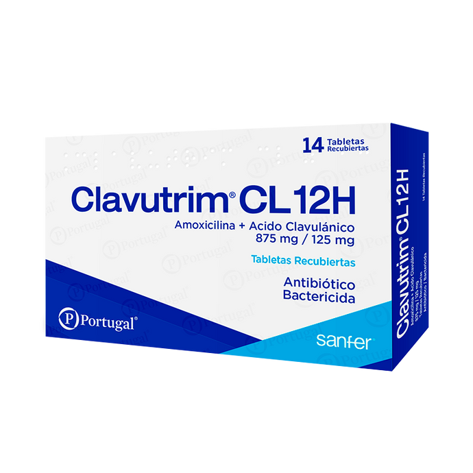 Clavutrim Cl 12H 875Mg/125Mg Tabletas Recubiertas - Blister