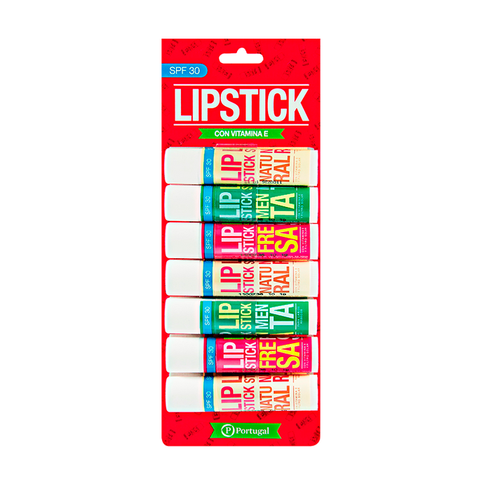 Lipstick Clásico Spf30 Caja x 7 barras 5 gr.