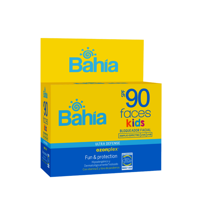 Bloqueador Bahía Faces Kids SPF90 sachet 10 g. x 20.