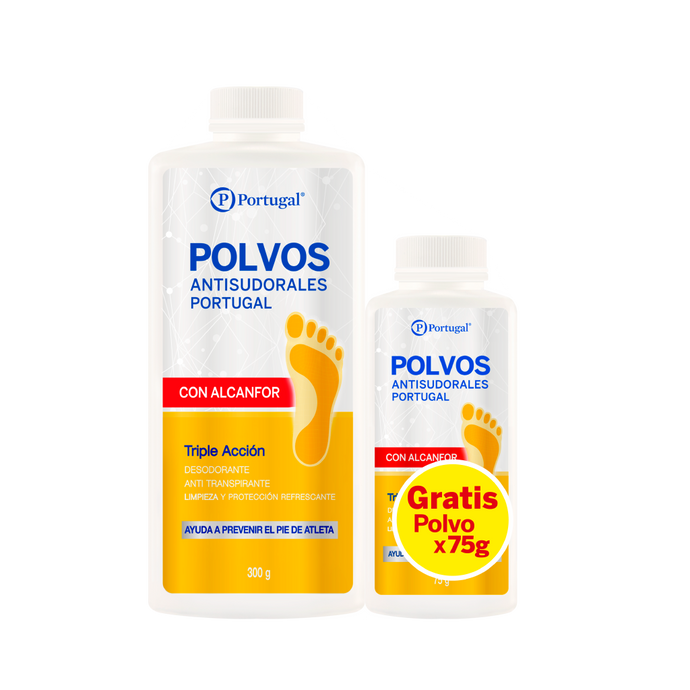 Pack Polvos Antisudorales con Alcanfor 300 g. + 75 g.
